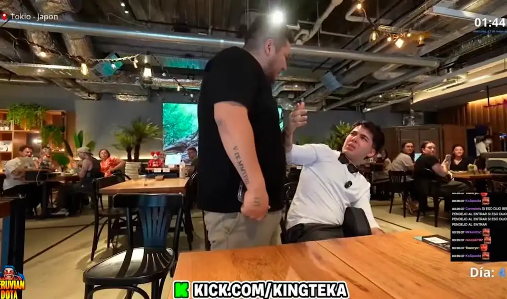 Kingteka encara a Bebote en pleno restaurante de Tokio durante el live